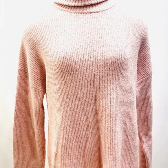 CHELSEA 28 Women Long Sleeve Pull-Over Turtle Neck Pink Sweater Size Medium - Picture 1 of 13